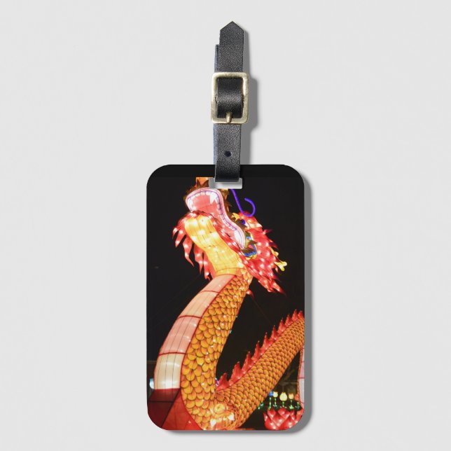 Etiqueta Para Maletas Dragón (Anverso vertical)