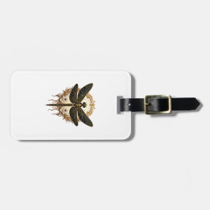 Etiqueta Para Maletas Dragón Art Nouveau Elegante Steampunk