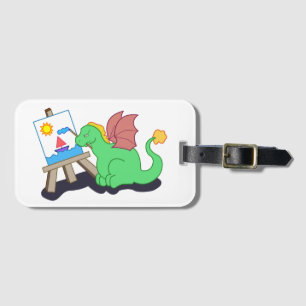 Etiqueta Para Maletas Dragón Artista