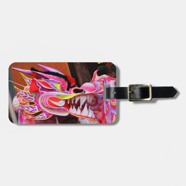 Etiqueta Para Maletas Dragón chino (Frente Horizontal)