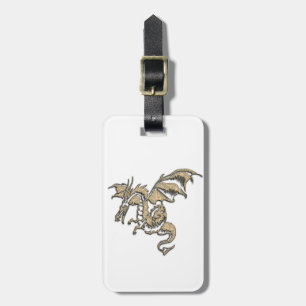Etiqueta Para Maletas Dragón dorado