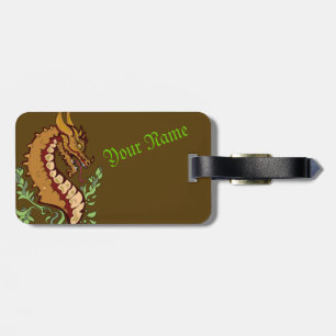 Etiqueta Para Maletas Dragón estilizado