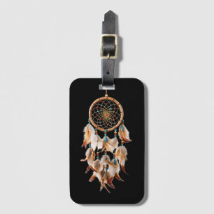 Etiqueta Para Maletas Dreamcatcher Nativo Americano Art Magical Fethers