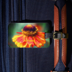 Etiqueta Para Maletas Dreamy Zinnia Flower Personalizada