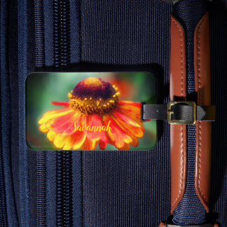 Etiqueta Para Maletas Dreamy Zinnia Flower Personalizada