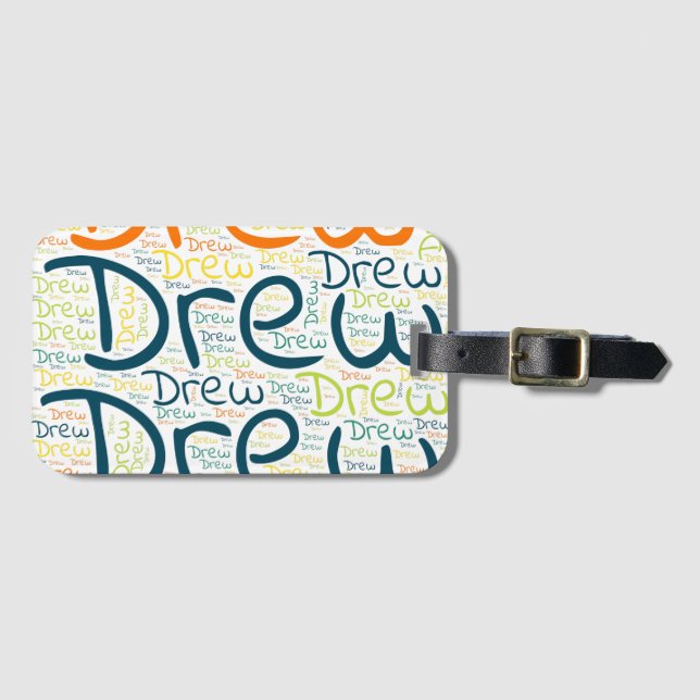 Etiqueta Para Maletas Drew (Anverso horizontal)