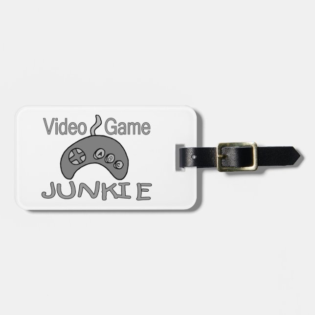 Etiqueta Para Maletas Drogadicto del videojuego (Frente Horizontal)