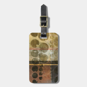 Etiqueta Para Maletas Dropletas verdes circulares