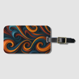 Etiqueta Para Maletas Dual-Tone Swirls Pattern