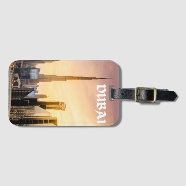 Etiqueta Para Maletas Dubai (Anverso horizontal)