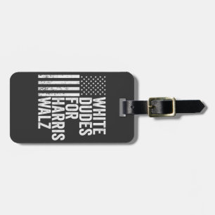 Etiqueta Para Maletas Dudes Blancas Para Harris Walz Elección De Bandera