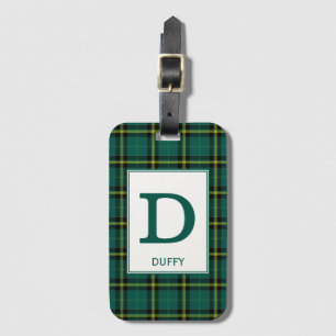 Etiqueta Para Maletas Duffy Tartan Green Plastum
