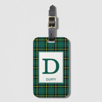 Etiqueta Para Maletas Duffy Tartan Green Plastum