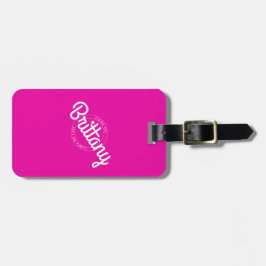 Etiqueta Para Maletas Dulce rosado caliente Dolly Vamos Fiesta!