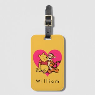Etiqueta Para Maletas Dulce Winnie the Pooh y Tigger