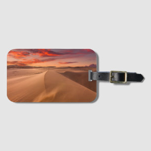 Etiqueta Para Maletas Dunas de arena en el desierto en la puesta del sol