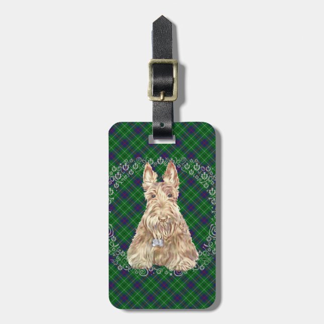 Etiqueta Para Maletas Duncan Tartan Scottie (Frente Vertical)