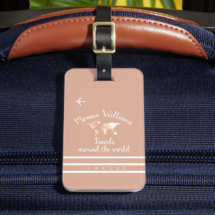 Etiqueta Para Maletas Duste Rosa viajes femeninos