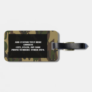 Etiqueta Para Maletas Dusty Green Camo
