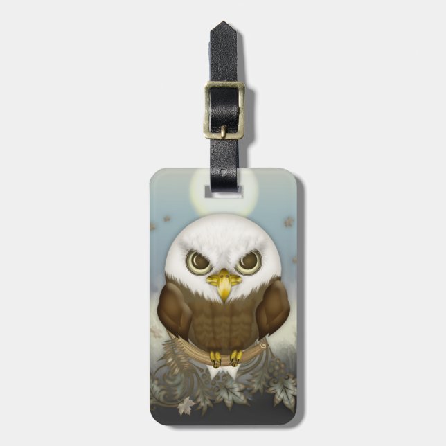 Etiqueta Para Maletas Eagle calvo lindo (Frente Vertical)