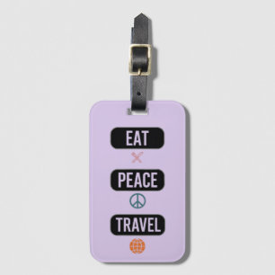 Etiqueta Para Maletas Eat Peace Travel