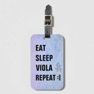 Etiqueta Para Maletas Eat Sleep Viola Repeat Music Instruments Bag ID