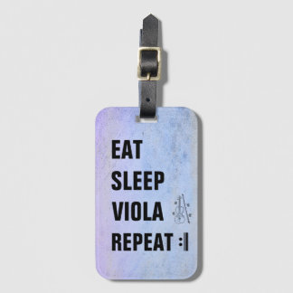 Etiqueta Para Maletas Eat Sleep Viola Repeat Music Instruments Bag ID