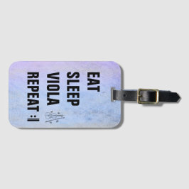 Etiqueta Para Maletas Eat Sleep Viola Repeat Music Instruments Bag ID