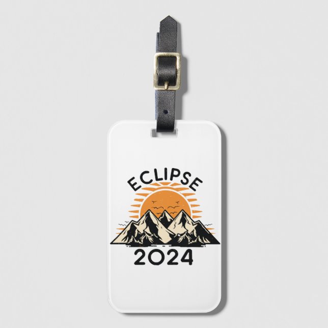 Etiqueta Para Maletas Eclipse Solar Total 2024 (Anverso vertical)
