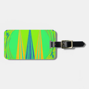 Etiqueta Para Maletas Edgy Geometrical Neon Design