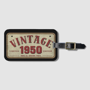 Etiqueta Para Maletas Edición Limitada Vintage 1950 Todas las Piezas Ori