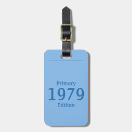 Etiqueta Para Maletas Edición primaria de 1979 (en azul marino)