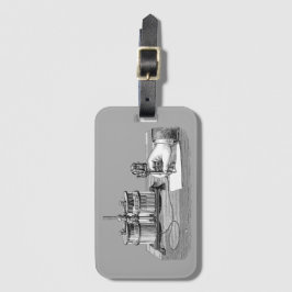 Etiqueta Para Maletas Edison, escritor antiguo de Steampunk