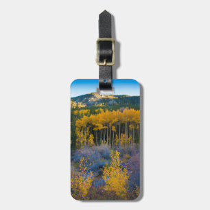 Etiqueta Para Maletas EE. UU., Colorado. Amapolas amarillas brillantes e