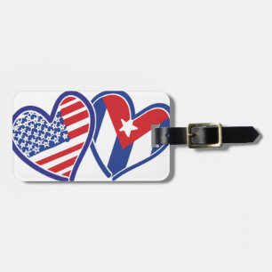 Etiqueta Para Maletas EE.UU. Cuba Love Hearts