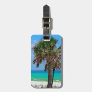 Etiqueta Para Maletas EE. UU., Florida. Palmeras en la Costa Esmeralda