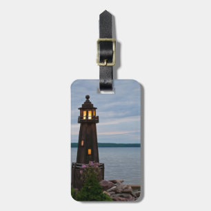 Etiqueta Para Maletas EE. UU., Michigan. Faro de decoración de jardín