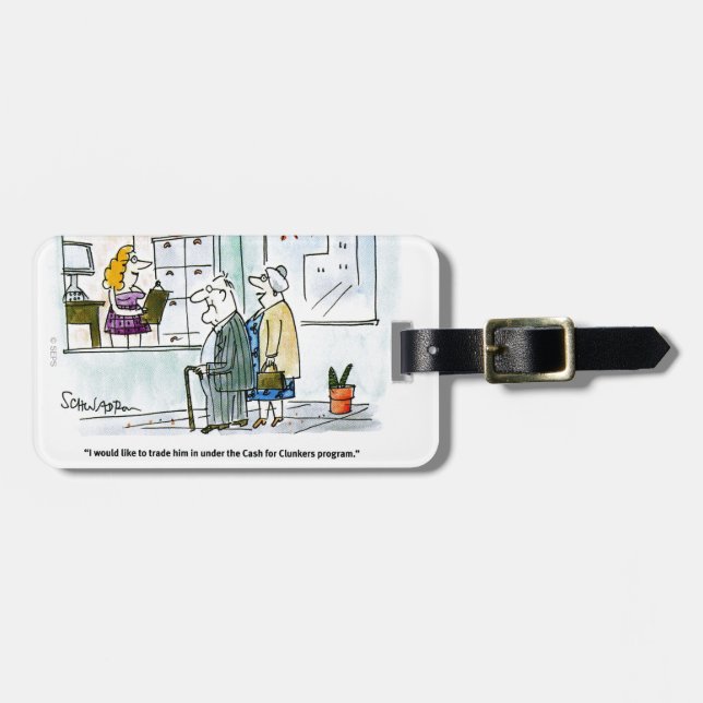 Etiqueta Para Maletas Efectivo para los Clunkers (Frente Horizontal)