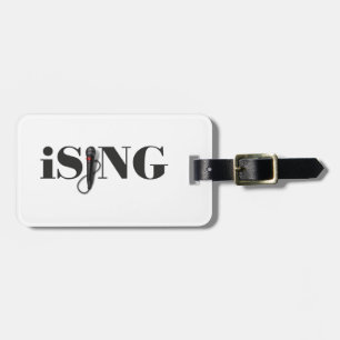 Etiqueta Para Maletas ejecutante del micrófono del iSING