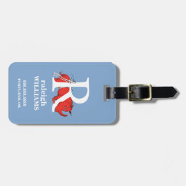 Etiqueta Para Maletas El ABC del Dr. Seuss: Carta R - Blanco | Añadir su