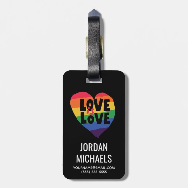 Etiqueta Para Maletas El amor es amor (Atrás Vertical)