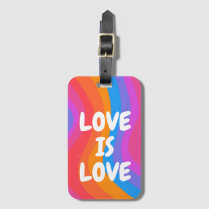Etiqueta Para Maletas EL AMOR ES AMOR A RAINBOW Colorful Guay Y Fun Stri