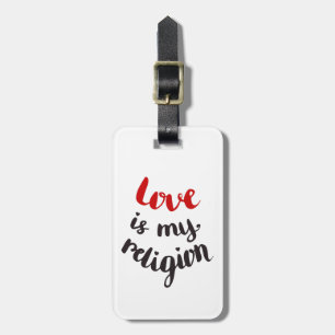 Etiqueta Para Maletas El amor es mi religión