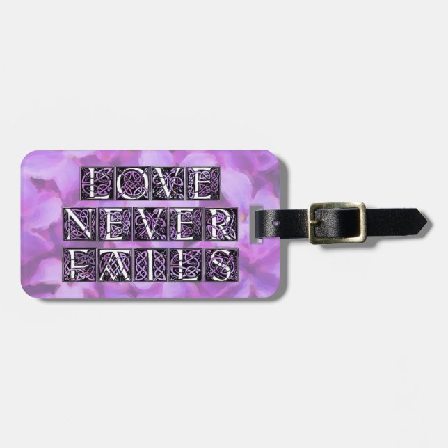 Etiqueta Para Maletas El amor púrpura nunca falla (Frente Horizontal)