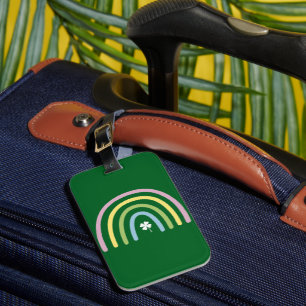 Etiqueta Para Maletas El arcoiris de cuatro hojas para el Día de Patrick