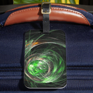 Etiqueta Para Maletas El arte del resumen verde mundial