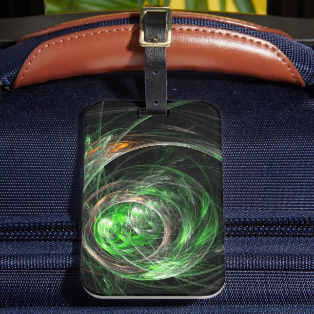 Etiqueta Para Maletas El arte del resumen verde mundial (Anverso In situ 2)