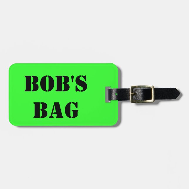 Etiqueta Para Maletas El bolso de Bob (Frente Horizontal)