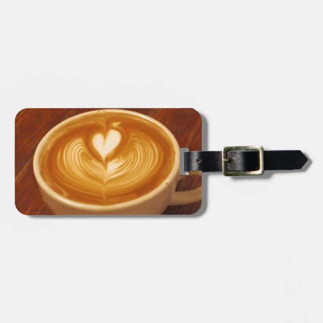 Etiqueta Para Maletas El café latte amor (Frente Horizontal)
