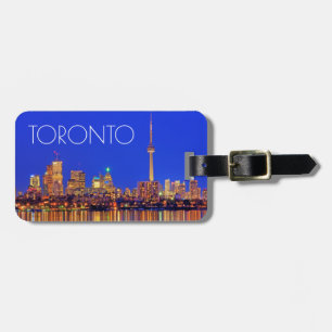 Etiqueta Para Maletas El centro de Toronto por la noche